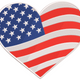 American Flag Heart Embroidery Design, Instant Download