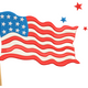 American Flag with Stars Embroidery Design, Instant Download