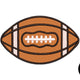 American Football Embroidery Design, Sports Ball Pattern, Instant Download