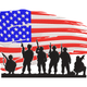 American Heroes Silhouette Embroidery Design, Instant Download
