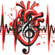 Anatomical Heart Music Embroidery Design, Instant Download
