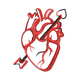 Anatomical Heart with Arrow Embroidery Design, Instant Download