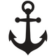 Anchor Silhouette Embroidery Design, Instant Download