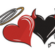 Angel Devil Hearts Valentine Embroidery Design, Funny Couple Heart Pattern