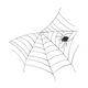 Angled Spider Web with Side Spider Embroidery Design, Instant Download