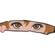 Anime Peek Eyes Embroidery Design, Instant Download