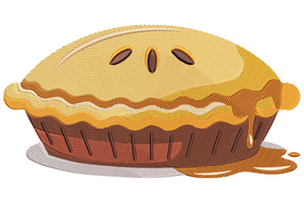 Apple Pie Embroidery Design, Instant Download