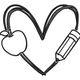 Apple and Pencil Love School Embroidery Design, Teacher Gift Embroidery Pattern, Instant Download