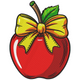 Apple with Bow Embroidery Design, Instant Download