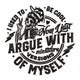 Argue With Myself Skeleton Embroidery Design, Instant Download