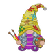 Artist Gnome Embroidery Design, Instant Download