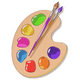 Artist Paint Palette Embroidery Design, Instant Download