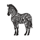 Artistic Zebra Embroidery Design, Instant Download