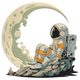 Astronaut Moon Dream Embroidery Design, Space Machine Embroidery Pattern, Instant Download