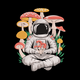 Astronaut Mushroom Meditation Embroidery Design, Instant Download