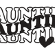Auntie Word Art Embroidery Design, Retro Groovy Typography, Instant Download