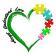 Autism Awareness Heart Embroidery Design, Instant Download