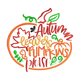 Autumn Leaves Pumpkins Please Embroidery Design, Instant Download