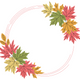 Autumn Maple Leaf Wreath Embroidery Design, Fall Machine Embroidery Pattern, Instant Download