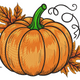 Autumn Pumpkin Embroidery Design, Instant Download