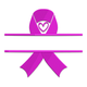 Awareness Ribbon Heart Frame Embroidery Design, Instant Download