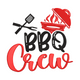 BBQ Crew Typography Embroidery Design, Instant Download