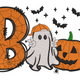 BOO Ghost Pumpkin Halloween Embroidery Design V2, Instant Download