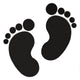 Baby Footprints Outline Embroidery Design, Instant Download