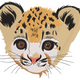 Baby Leopard Face Embroidery Design, Cute Cub Pattern