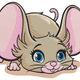 Baby Mouse with Big Ears Embroidery Design, Instant Download