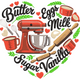 Baking Ingredients Heart Mixer Embroidery Design, Instant Download