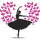 Ballerina Butterfly Embroidery Design, Instant Download