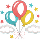Birthday Balloon Celebration Embroidery Design, Instant Download