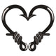 Barbed Wire Heart Embroidery Design, Instant Download