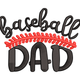 Baseball Dad Embroidery Design, Father's Day Sports Pattern