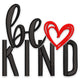Be Kind Embroidery Design, Instant Download