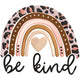 Be Kind Rainbow Embroidery Design, Instant Download
