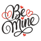 Be Mine Valentine Script Embroidery Design, Instant Download