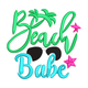 Beach Babe Embroidery Design, Instant Download