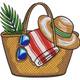 Beach Bag Summer Essentials Embroidery Design, Instant Download