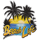 Beach Life Sunset Embroidery Design, Summer Palm Tree Machine Embroidery Pattern V2, Instant