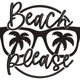 Beach Please Embroidery Design, Machine Embroidery Pattern, Instant Download