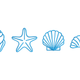 Beach Seashells Outline Embroidery Design, Machine Embroidery Pattern, Instant Download