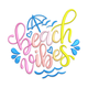 Beach Vibes Embroidery Design, Instant Download