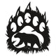 Bear Paw Silhouette Embroidery Design, Instant Download