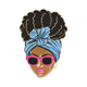 Beautiful Black Woman Embroidery Design, Instant Download