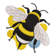 Beautiful Bumble Bee Embroidery Design, Machine Embroidery Pattern, Instant Download