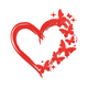 Beautiful Butterfly Heart Embroidery Design, Instant Download