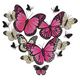 Butterfly Heart Embroidery Design, Valentine Machine Embroidery Pattern, Instant Download