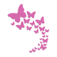 Butterfly Swirl Embroidery Design, Cascading Pink Butterflies Pattern, Instant Download